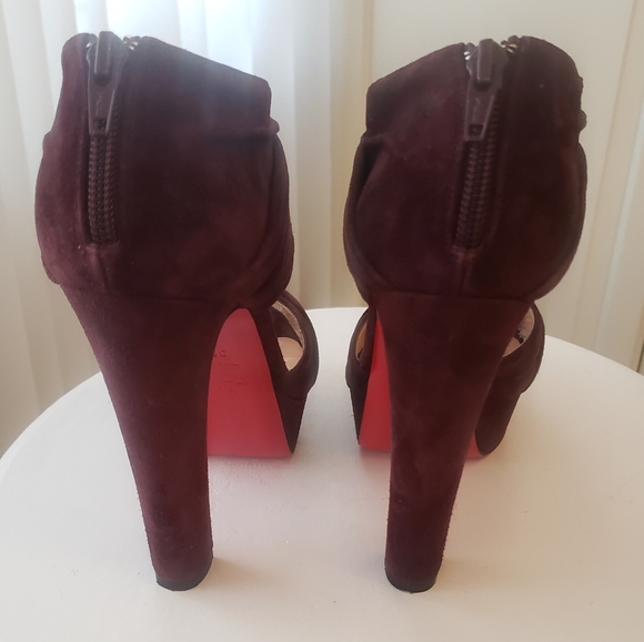 ❤️❤️ SOLD ❤️❤ Christian Louboutin Applique 140 Veau Plump Velour - Picture 8 of 11